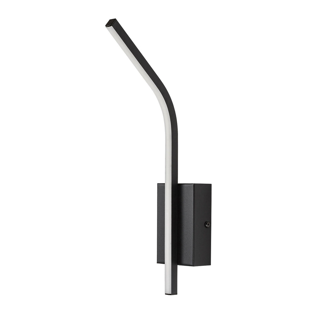 Applique d'intérieur Tilmann, noire, LED 10 W, 550 lm, 4 000 K, H 36 cm, IP44, commande tactile, 75088