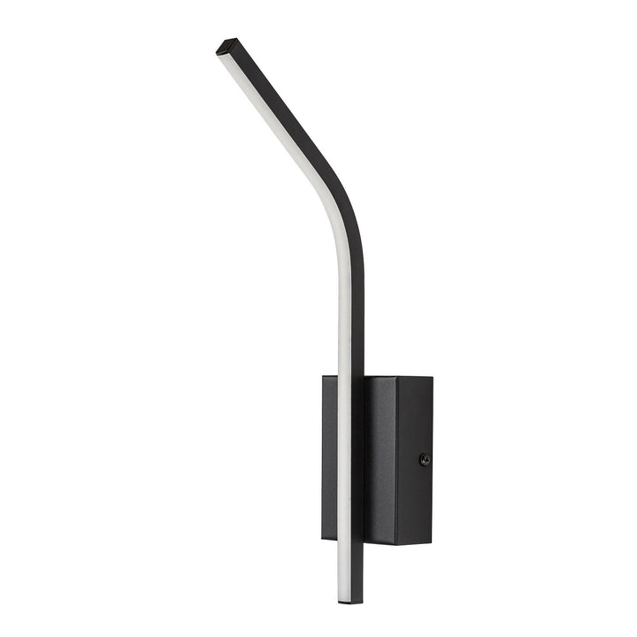 Applique d'intérieur Tilmann, noire, LED 10 W, 550 lm, 4 000 K, H 36 cm, IP44, commande tactile, 75088