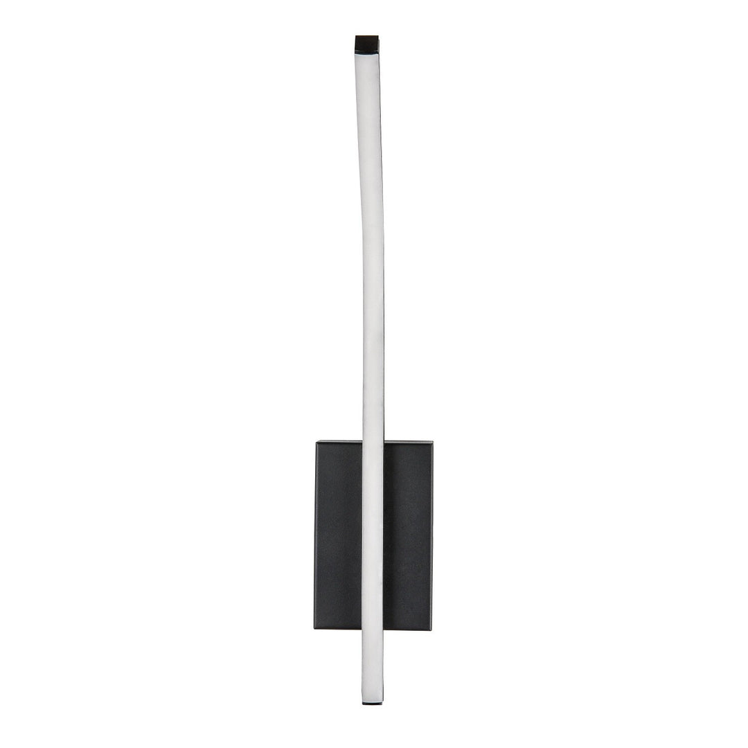 Applique d'intérieur Tilmann, noire, LED 10 W, 550 lm, 4 000 K, H 36 cm, IP44, commande tactile, 75088