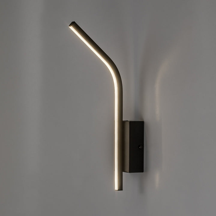 Applique d'intérieur Tilmann, noire, LED 10 W, 550 lm, 4 000 K, H 36 cm, IP44, commande tactile, 75088