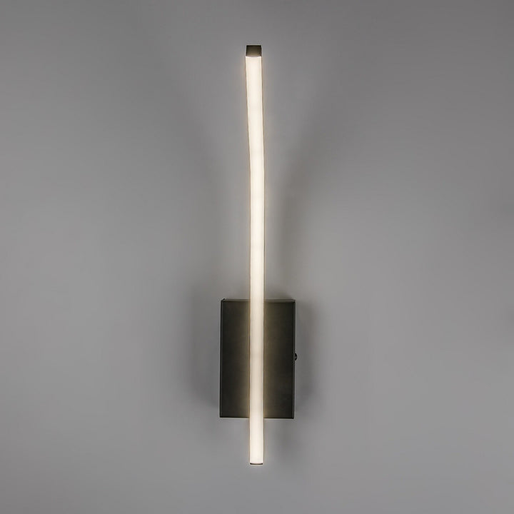 Applique d'intérieur Tilmann, noire, LED 10 W, 550 lm, 4 000 K, H 36 cm, IP44, commande tactile, 75088