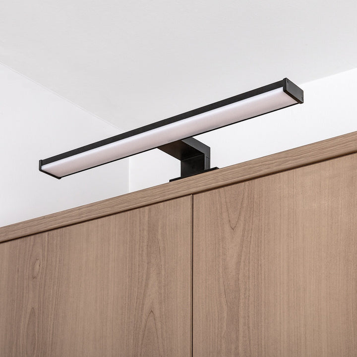 Applique de salle de bains, Seyra, LED 8 W, 4 000 K, 650 lm, L 40 cm, noir, IP44, 75112