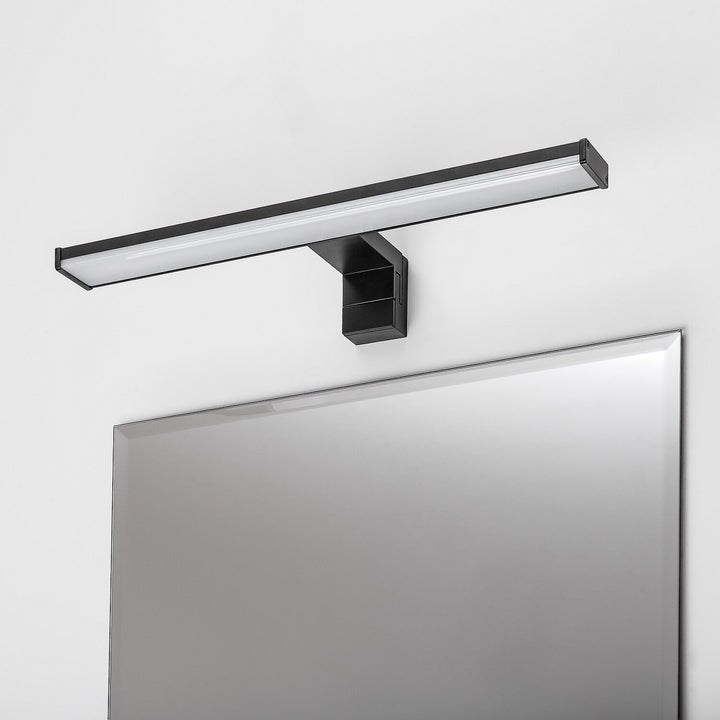 Applique de salle de bains, Seyra, LED 8 W, 4 000 K, 650 lm, L 40 cm, noir, IP44, 75112