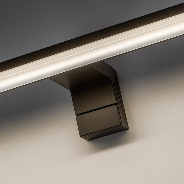 Applique de salle de bains, Seyra, LED 12 W, 4 000 K, 910 lm, L 60 cm, noir, IP44, 75113