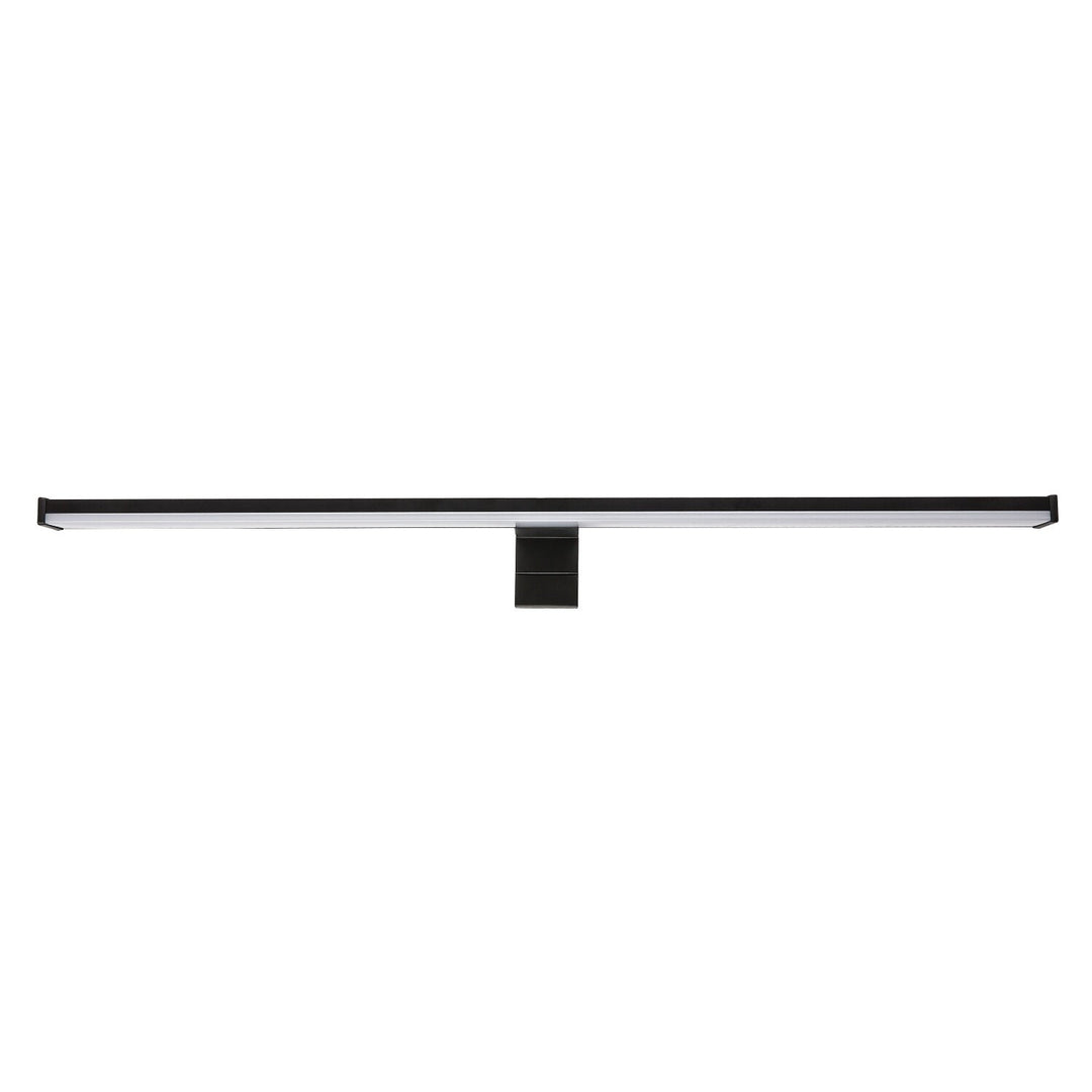 Applique de salle de bains, Seyra, LED 12 W, 4 000 K, 910 lm, L 60 cm, noir, IP44, 75113