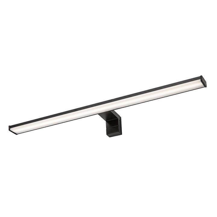 Applique de salle de bains, Seyra, LED 12 W, 4 000 K, 910 lm, L 60 cm, noir, IP44, 75113