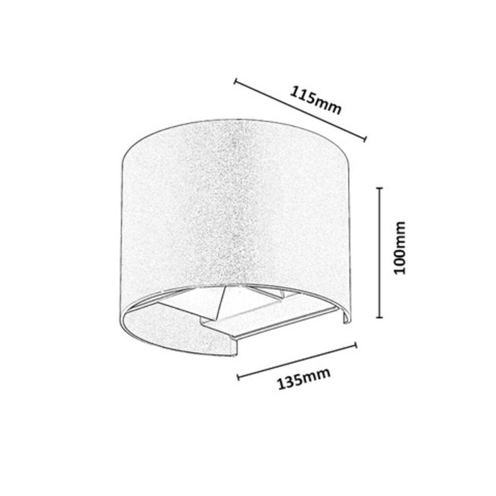 Applique d'extérieur, Virna, LED 5 W, 420 lm, température de couleur 2 700, 4 000, 6 500 K, IP54, gris-beige, 77217