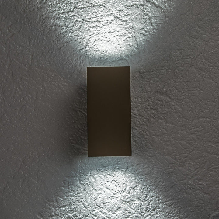 Applique d'extérieur, Urfa, LED 18 W, 1 800 lm, température de couleur 2 700, 4 000, 6 500 K, H 16 cm, IP65, gris-beige, 77215