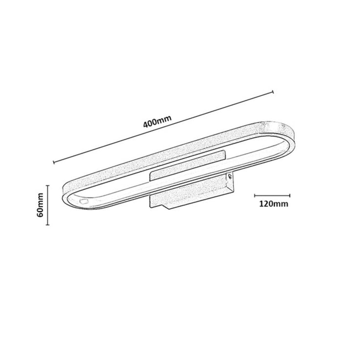 Applique de salle de bains, Odran, LED 15 W, 1 200 lm, 4 000 K, L 40 cm, gris métallisé, IP44, 75114