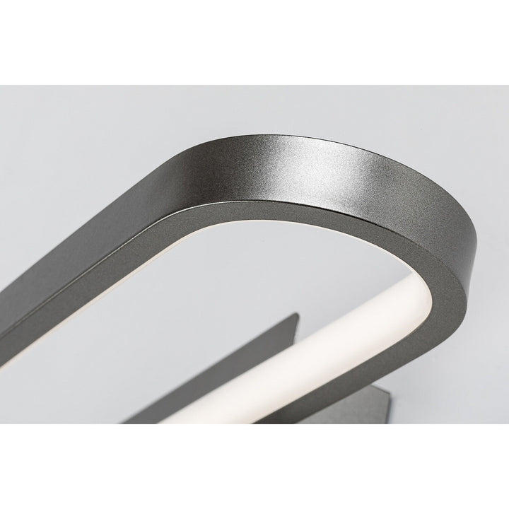 Applique de salle de bains, Odran, LED 15 W, 1 200 lm, 4 000 K, L 40 cm, gris métallisé, IP44, 75114