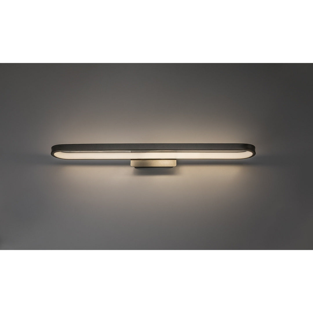 Applique de salle de bains, Odran, LED 18 W, 1 350 lm, 4 000 K, L 60 cm, gris métallisé, IP44, 75115