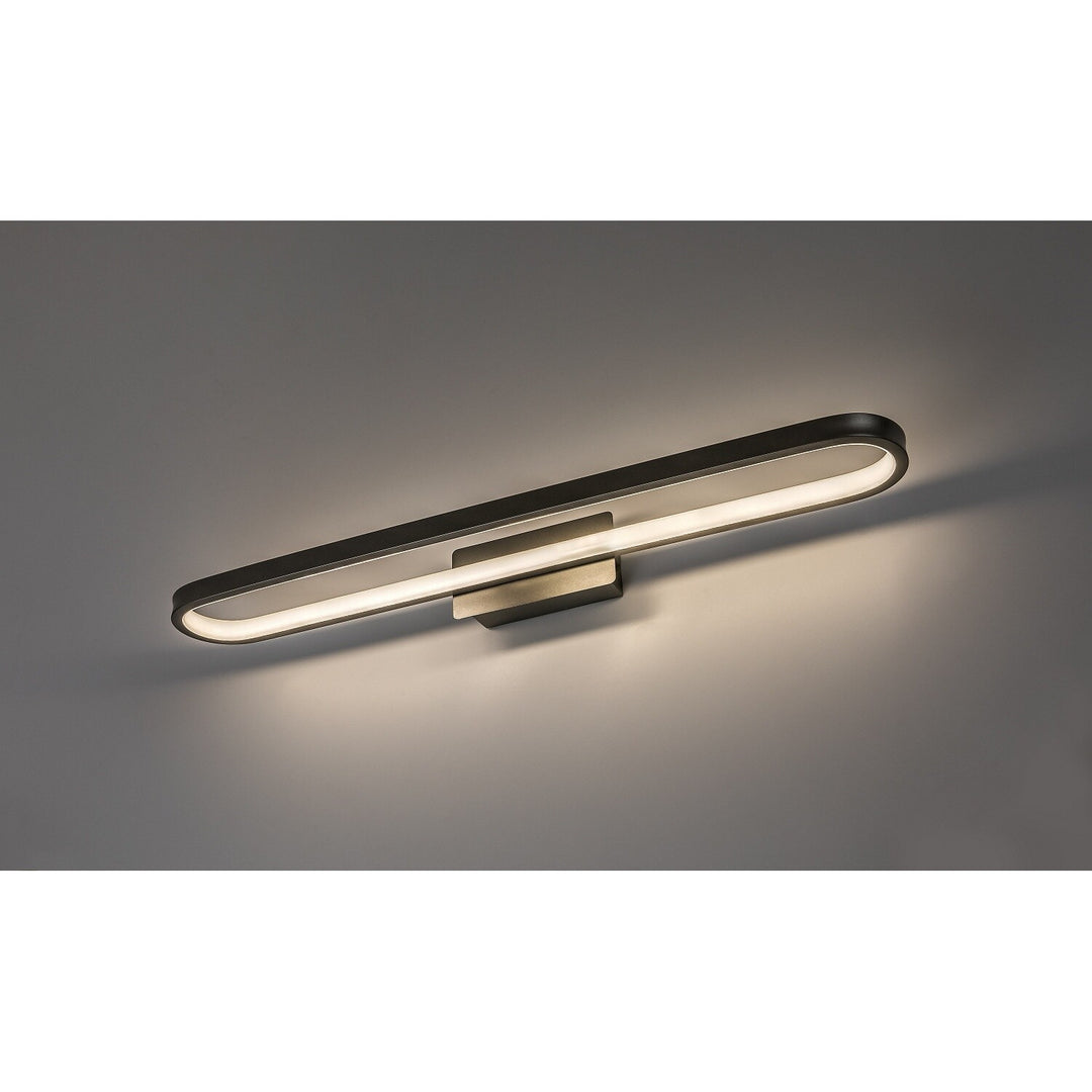 Applique de salle de bains, Odran, LED 18 W, 1 350 lm, 4 000 K, L 60 cm, gris métallisé, IP44, 75115