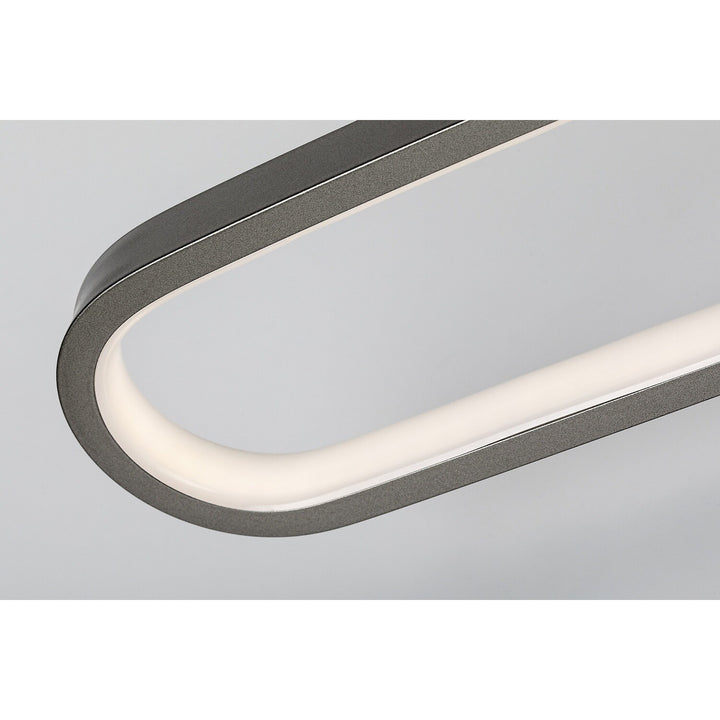 Applique de salle de bains, Odran, LED 18 W, 1 350 lm, 4 000 K, L 60 cm, gris métallisé, IP44, 75115