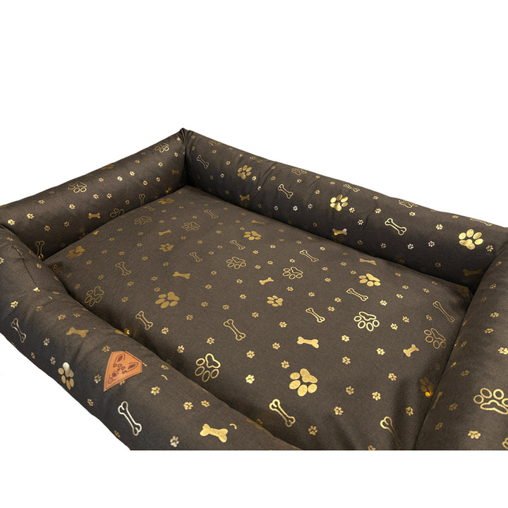 Panier pour chien, 100 x 75, imperméable, avec des os dorés, démontable, Dogs4life