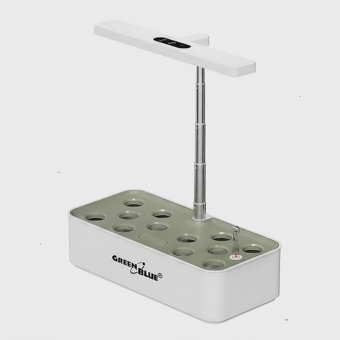 GreenBlue Système intelligent de culture de plantes d'intérieur, pot SMART, capacité 4L, pour 12 plantes, LED à spectre complet, GB133