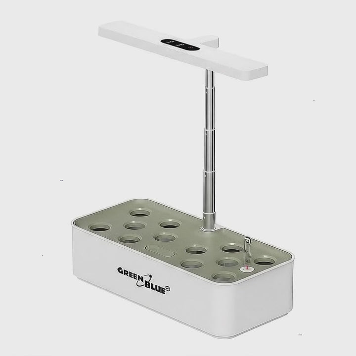 GreenBlue Système intelligent de culture de plantes d'intérieur, pot SMART, capacité 4L, pour 12 plantes, LED à spectre complet, GB133