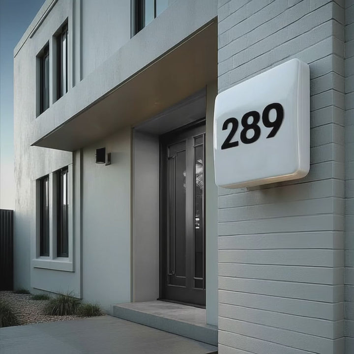 Maclean LED, numéro de maison, avec détecteur crépusculaire, blanc, max 10W, IP65, couleur neutre (4000K), max 1000lm, MCE292 W